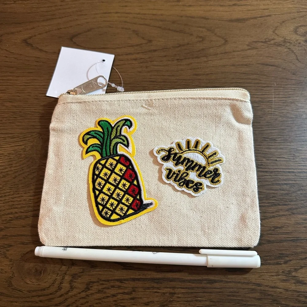 Beige Pineapple Pencil Case